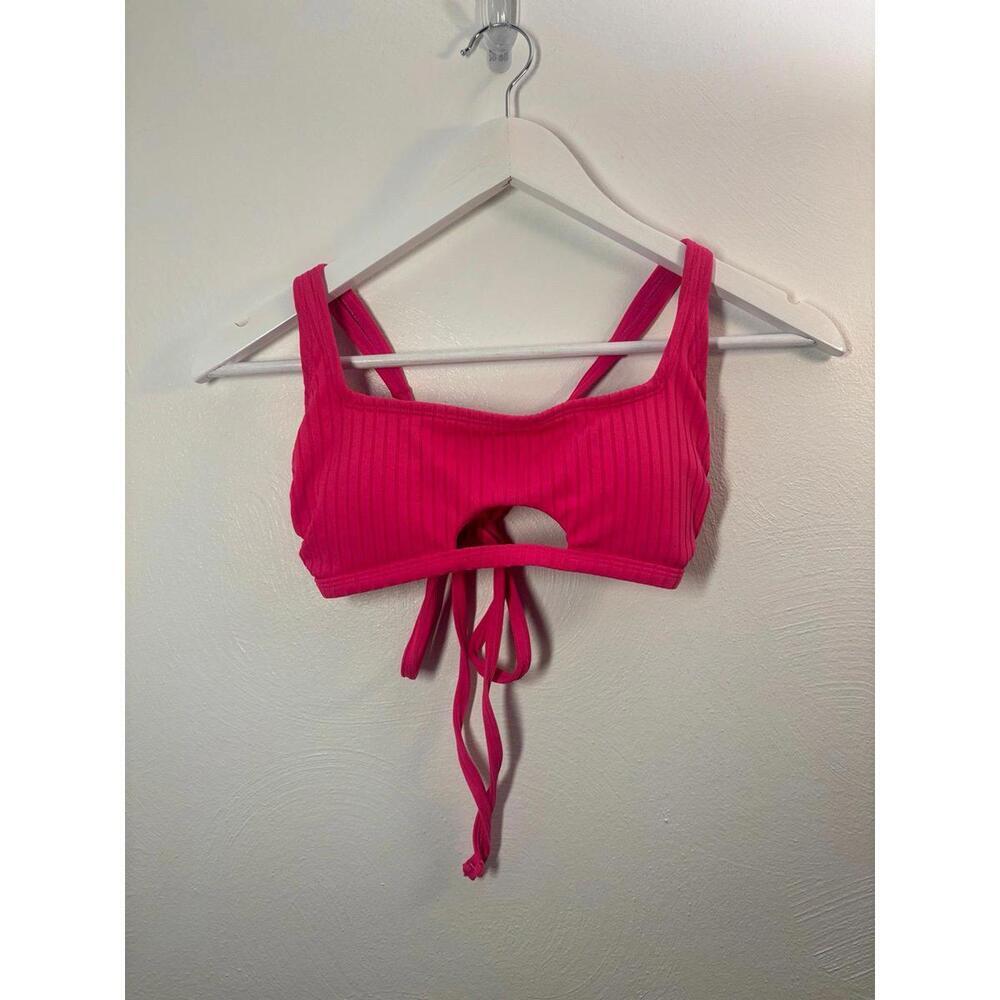 Xhilaration Ribbed Scoop Neck Bikini Top Size Small